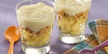 Tacinhas de abacaxi e coco