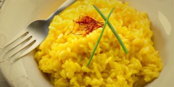 Risoto de açafrão e queijo