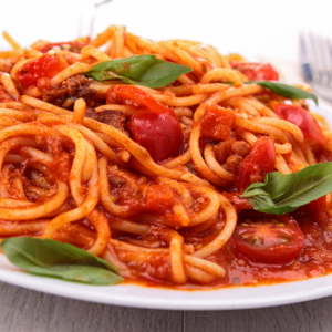 Receita de espaguete à bolonhesa igual o típico da Itália