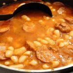 Feijão branco com linguiça calabresa