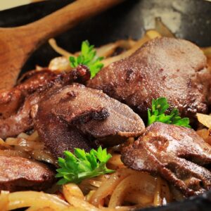 Fígado de frango com cebola ana maria