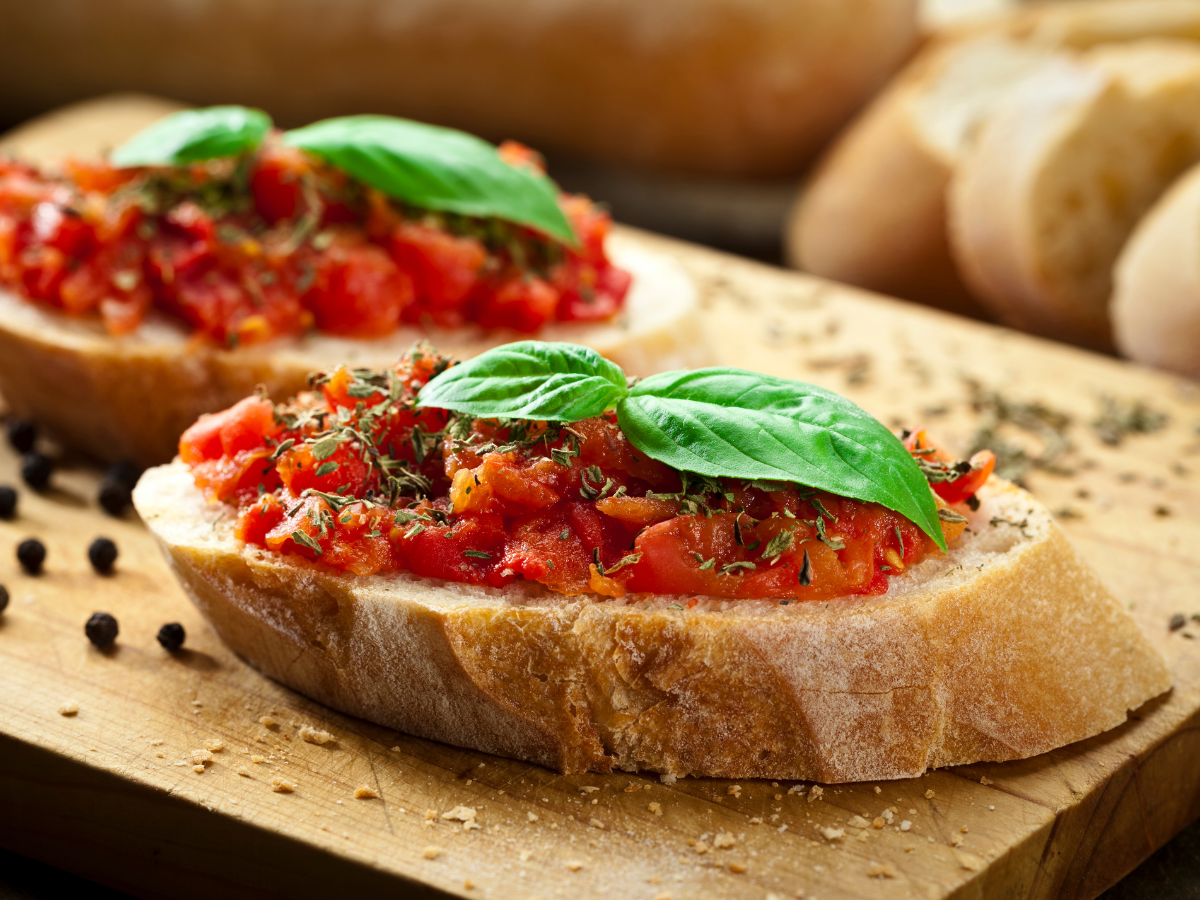 bruschetta com tomate seco