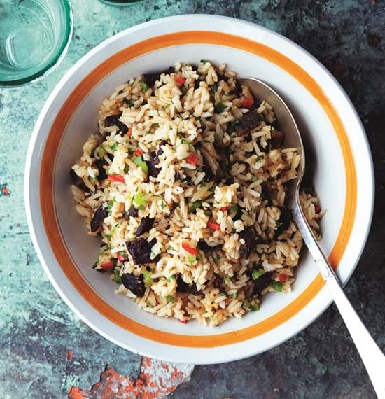 Arroz de carreteiro com carne seca