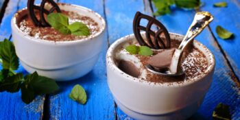 Mousse de chocolate e menta