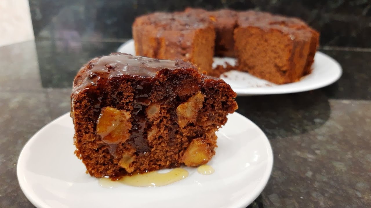 bolo de chocolate com maçã @cozinhandocomfernandacouto