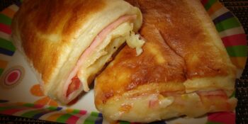 Brioche de queijo e presunto