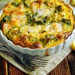 Filé de tilápia e brócolis gratinado