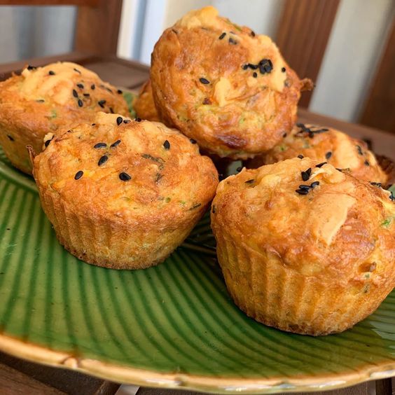 Muffin de abóbora salgado  simples fácil rápido