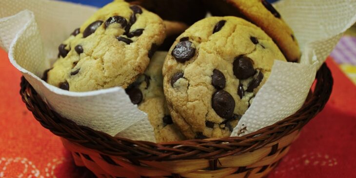 Cookies com chocolate tudo gostoso