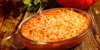 Abóbora gratinada com gorgonzola