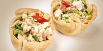 Mini quiche com massa de pastel ou massa folhada