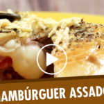 Hambúrguer assado simples tudo gostoso brasa forno airfryer