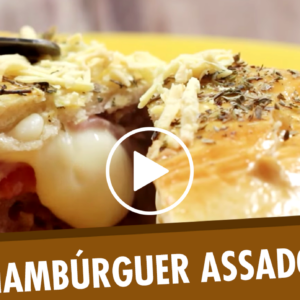 Hambúrguer assado simples tudo gostoso brasa forno airfryer