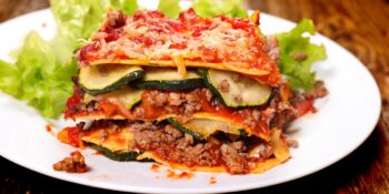 Lasanha de carne e abobrinha