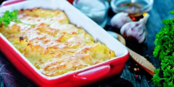 Batata gratinada com queijo provolone