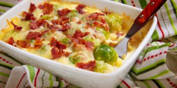 Gratinado de couve de bruxelas
