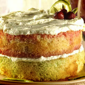 Bolo bicolor com creme de limão tudo gostoso