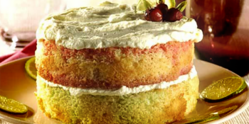 Bolo bicolor com creme de limão