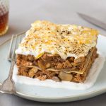 lasanha de frango e cogumelos