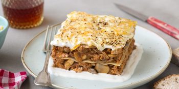 Lasanha de frango e cogumelos