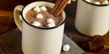 Chocolate quente com marshmallow