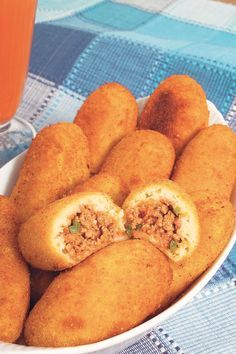 Croquete de frango de massa de coxinha  simples fácil ana maria palmirinha