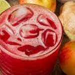 Suco de beterraba, limão e maçã