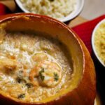 Receita de camarão com leite de coco na moranga bem cremosa