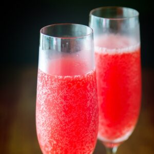 drink mimosa com morango