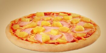 Pizza de lombo e abacaxi
