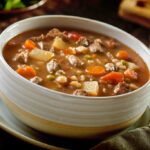 Sopa de carne com cevada