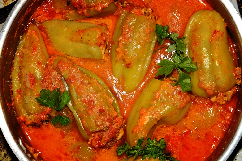 Receita de Pimentão verde recheado