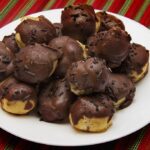 Mini carolinas com doce de leite e chocolate tudo gostoso ana maria