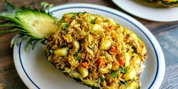 Arroz com abacaxi
