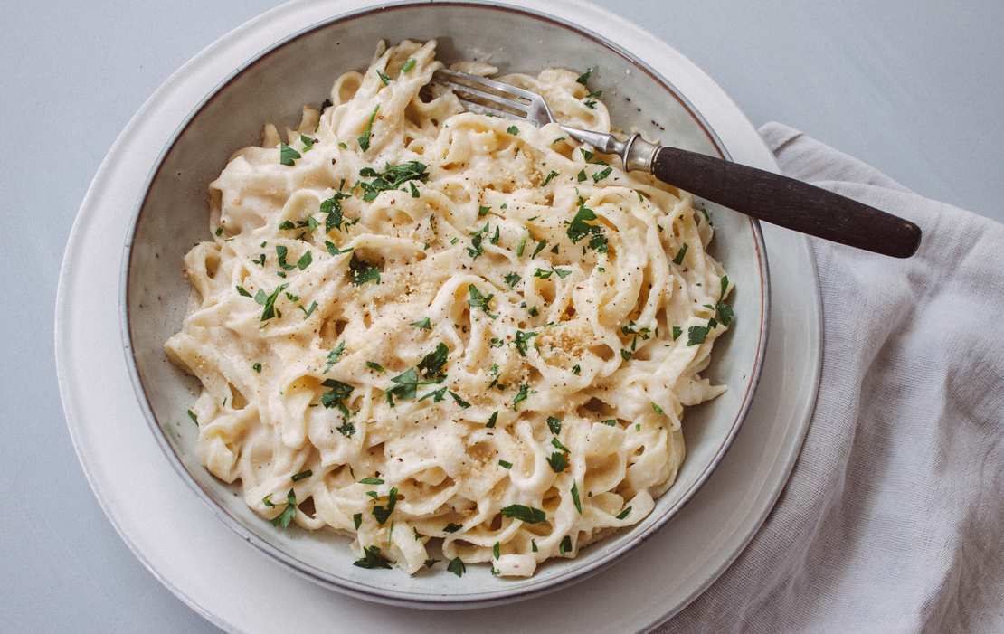 Fettuccine ao molho branco com frango