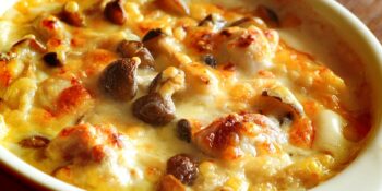 Cogumelos gratinados