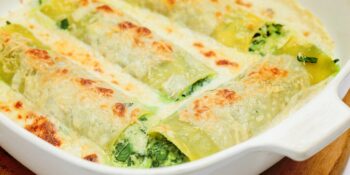 Canelone de ricota e espinafre