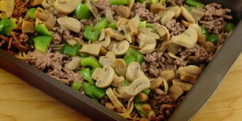 Carne moída com champignon