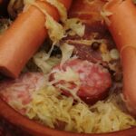 repolho refogado com paio e salsicha