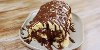 Rocambole de chocolate com nutella