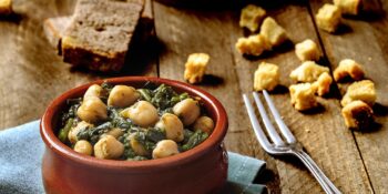 Pasta de espinafre e grão-de-bico