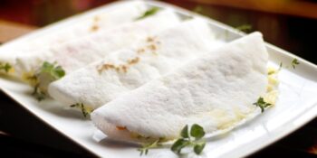 Tapioca de queijo boursin e tomate