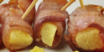 Aperitivo de abacaxi e bacon