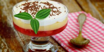 Gelatina, flan e chantilly