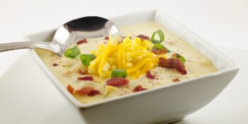 Sopa de milho com bacon