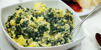 Batata amassada com acelga