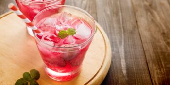 Soda limonada com morango