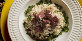 Carne seca com arroz