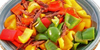 Salada de pimentão e bacon