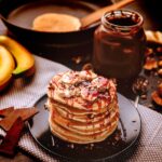 Panqueca americana com nutella e banana tudo gostoso